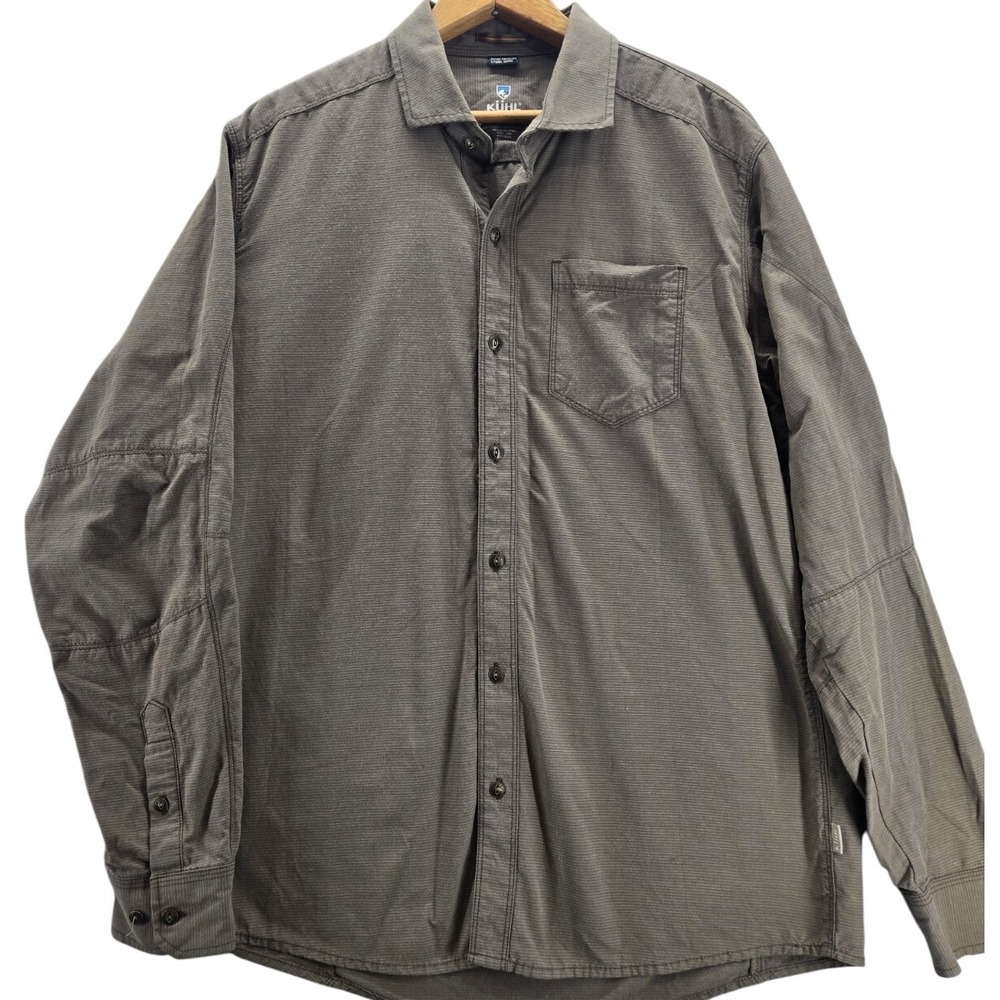 KUHL Men's Stoke LS Tapered Fit Five Panel Sleeves Button‎ Shirt Large Outdoors